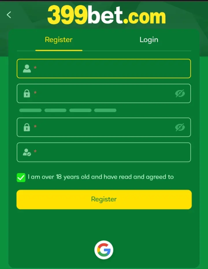 399bet Game registration
