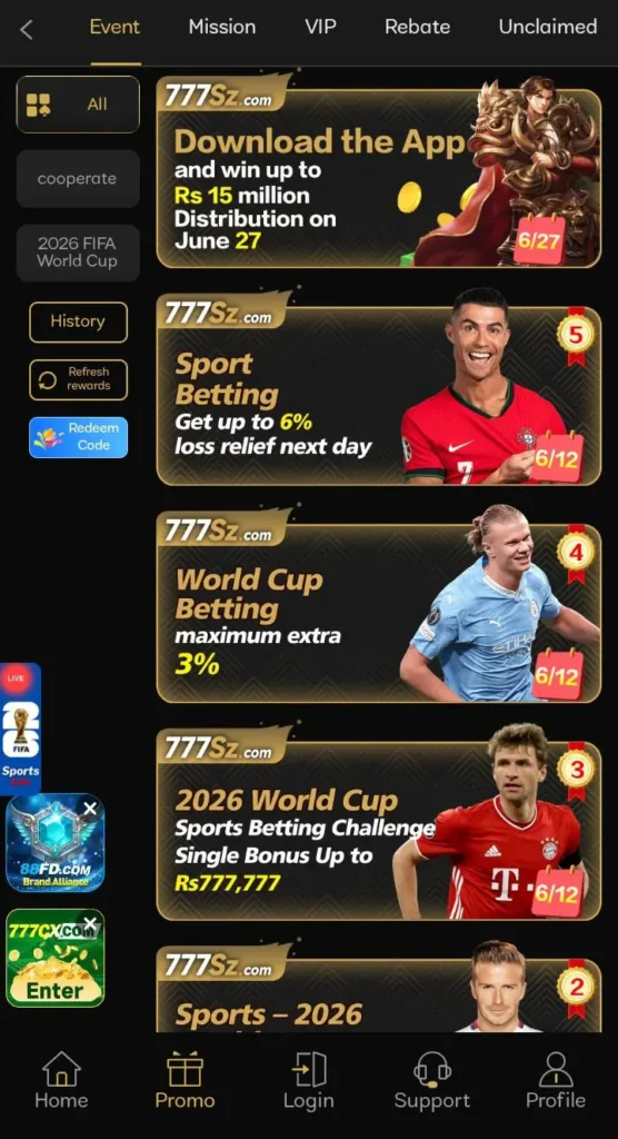 777 Sz Game promotions