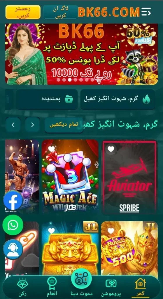 BK 66 Game interface