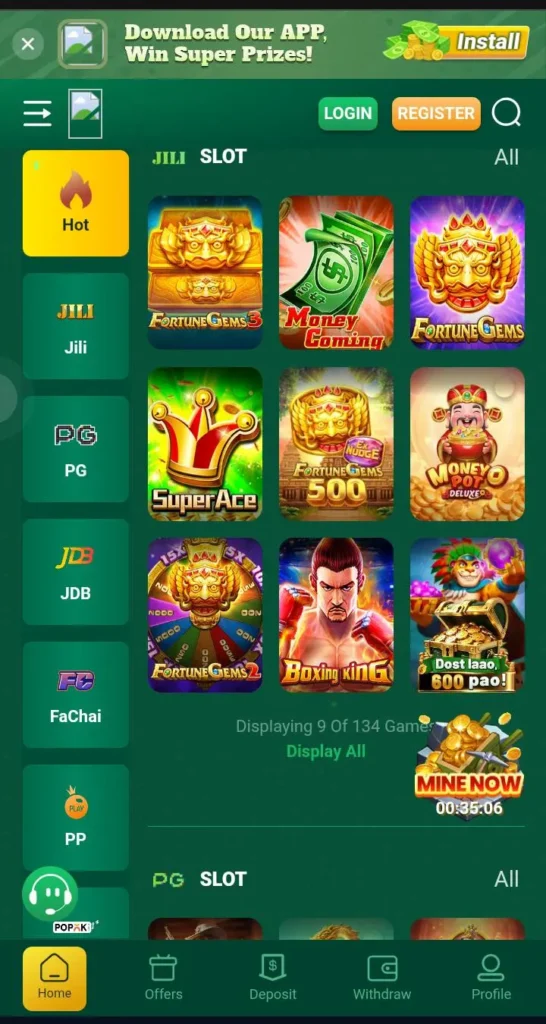 Eu777 Game interface