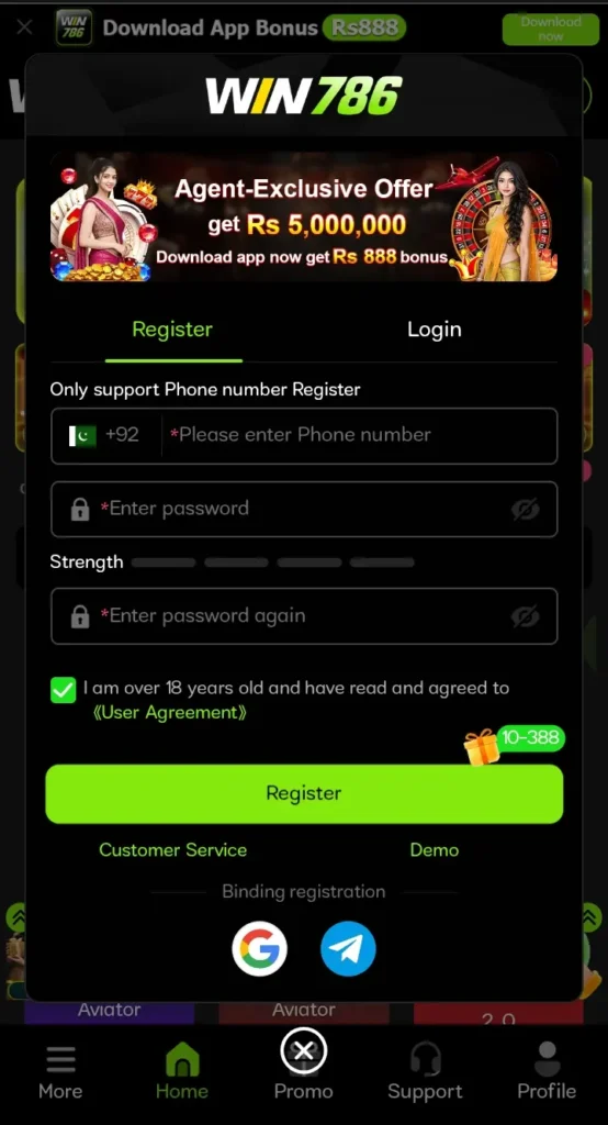 Win786 Game Registration